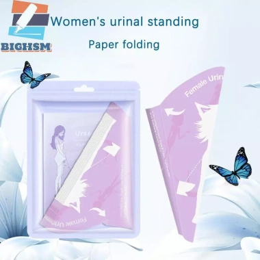 BIGHSM 10 Phễu Nước Tiểu Nữ Dùng Một Lần - Cắm Trại, Du Lịch, Đứng Pee Cốc Giấy