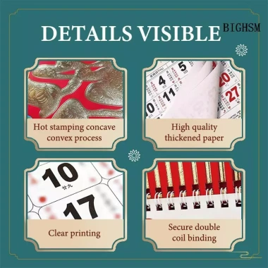 BIGHSM Lịch Treo Tường 2.026 Năm Ngựa - Xé Được, Tết Nguyên Đán, May Mắn, Giá 65.124 VND