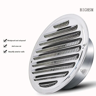 Bighsm Lưới tản nhiệt không khí tròn thép không gỉ 70-150mm - Bảo vệ côn trùng, thông gió SKK, chỉ 40.600 VND 3
