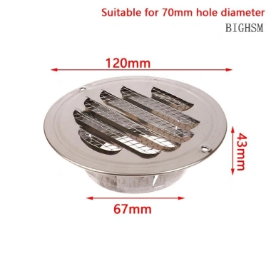 Bighsm Lưới tản nhiệt không khí tròn thép không gỉ 70-150mm - Bảo vệ côn trùng, thông gió SKK, chỉ 40.600 VND 10