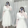 BIGSIZE LINH NGUYỄN Đầm đũi xốp xoắn ngực Phom dài 60-90kg Giá ưu đãi 195k 2