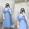BIGSIZE LINH NGUYỄN Đầm đũi xốp xoắn ngực Phom dài 60-90kg Giá ưu đãi 195k 3