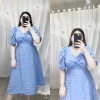 BIGSIZE LINH NGUYỄN Đầm đũi xốp xoắn ngực Phom dài 60-90kg Giá ưu đãi 195k 9