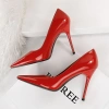BIGTREE Giày Cao Gót Burgundy Stiletto Mũi Nhọn Gợi Cảm Da Công Sở Size Lớn 41-43 5