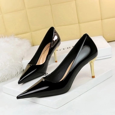 BIGTREE Giày Cao Gót Burgundy Stiletto Mũi Nhọn Gợi Cảm Da Công Sở Size Lớn 41-43 7