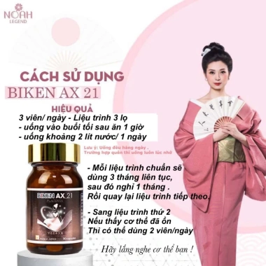 Biken AX21 Viên Uống Nội Tiết Tố Nữ - Giảm Tiền Mãn Kinh, Chống Oxy, Làm Đẹp Da - 1.19 triệu 5