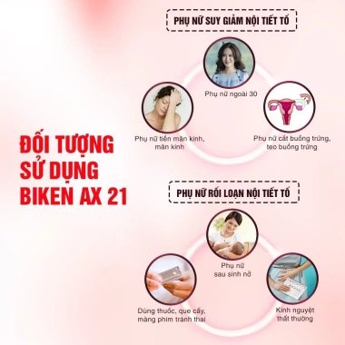 Biken AX21 Viên Uống Nội Tiết Tố Nữ - Giảm Tiền Mãn Kinh, Chống Oxy, Làm Đẹp Da - 1.19 triệu 7