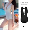 Bikini 1 mảnh liền thân mùa hè nữ xẻ ngực buộc dây eo gợi cảm Quảng Châu cao cấp xu hướng Hàn 2.024 giá 179.000 VND 2