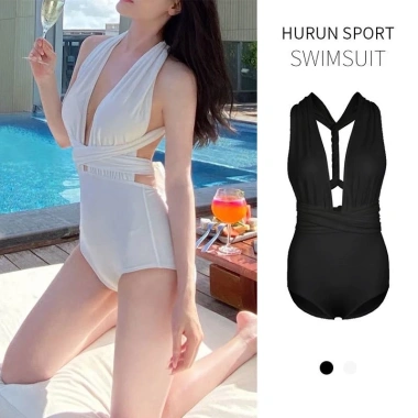 Bikini 1 mảnh liền thân mùa hè nữ xẻ ngực buộc dây eo gợi cảm Quảng Châu cao cấp xu hướng Hàn 2.024 giá 179.000 VND 2