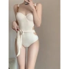 Bikini 1 mảnh nữ Hàn Quốc QCCC bộ áo tắm 4 chi tiết màu trơn hottrend giảm giá 99k 3