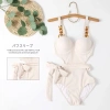 Bikini 1 mảnh nữ Hàn Quốc QCCC bộ áo tắm 4 chi tiết màu trơn hottrend giảm giá 99k 4
