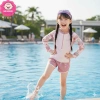 Bikini 2 mảnh áo tay dài họa tiết nàng tiên cá, quần 2 lớp + nón xinh cho bé gái 10-44kg - 229k 5