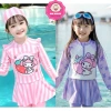 Bikini 2 mảnh áo tay dài kèm quần váy xinh bé gái (10‑42kg) KM47 - Giá ưu đãi 199k
