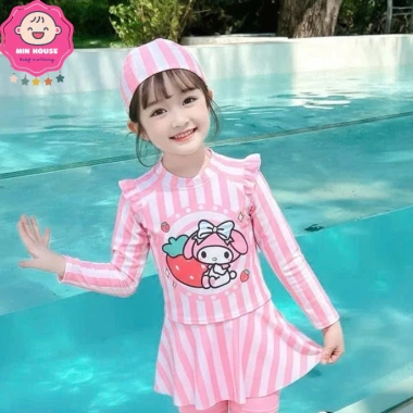Bikini 2 mảnh áo tay dài kèm quần váy xinh bé gái (10‑42kg) KM47 - Giá ưu đãi 199k 3 Bikini 2 mảnh áo tay dài kèm quần váy xinh bé gái (10‑42kg) KM47 - Giá ưu đãi 199k 3