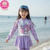 Bikini 2 mảnh áo tay dài kèm quần váy xinh bé gái (10‑42kg) KM47 - Giá ưu đãi 199k 4