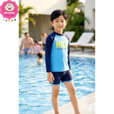 Bikini 2 mảnh áo tay dài + quần đùi bé trai dưới 1m45 (10‑40kg) - Đồ bơi biển 219k 5