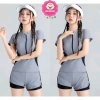 Bikini 2 mảnh áo tay ngắn, quần 2 lớp năng động cho nữ 40‑62kg – Đồ bơi đi biển, tập gym