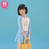 Bikini 2 mảnh bé gái 8-36kg dưới 1m35 - áo lửng tay dài phối chân váy, đồ bơi giảm 159.000 VNĐ 2