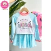 Bikini 2 mảnh bé gái 8-36kg dưới 1m35 - áo lửng tay dài phối chân váy, đồ bơi giảm 159.000 VNĐ 5