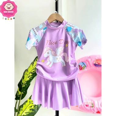 Bikini 2 mảnh đồ bơi áo tay ngắn, chân váy hoạt hình xinh xắn cho bé gái 9-42kg - Giá 189.000 VND 3 Bikini 2 mảnh đồ bơi áo tay ngắn, chân váy hoạt hình xinh xắn cho bé gái 9-42kg - Giá 189.000 VND 3