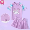 Bikini 2 mảnh đồ bơi áo tay ngắn, chân váy hoạt hình xinh xắn cho bé gái 9-42kg - Giá 189.000 VND 5