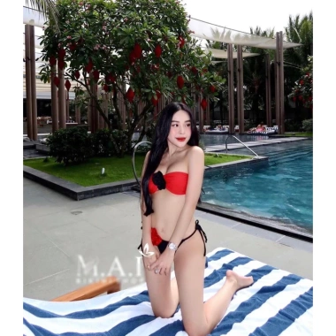 Bikini 2 mảnh form ống tag hoa 2 màu - Thiết kế sang trọng, ảnh thật, giảm giá đặc biệt 4