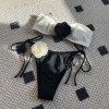 Bikini 2 mảnh form ống tag hoa 2 màu - Thiết kế sang trọng, ảnh thật, giảm giá đặc biệt 10