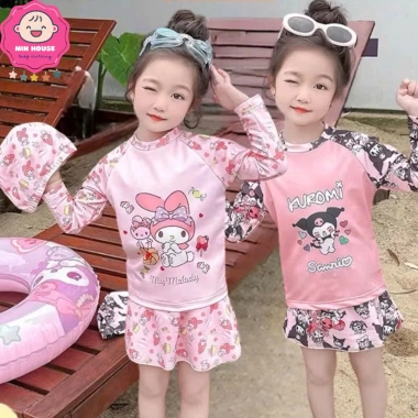 Bikini 2 mảnh Melody Kuromi xinh xắn cho bé gái - Đồ bơi 10-36kg, giảm giá 209k