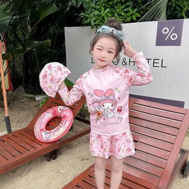 Bikini 2 mảnh Melody Kuromi xinh xắn cho bé gái - Đồ bơi 10-36kg, giảm giá 209k
