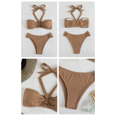 Bikini 2 mảnh nữ Bassi dây đeo cổ tam giác, quần lọt khe - Giá ưu đãi 139.000đ 3