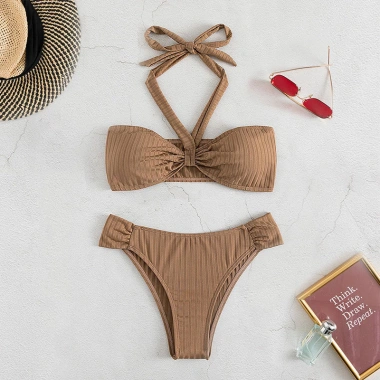 Bikini 2 mảnh nữ Bassi dây đeo cổ tam giác, quần lọt khe - Giá ưu đãi 139.000đ 6