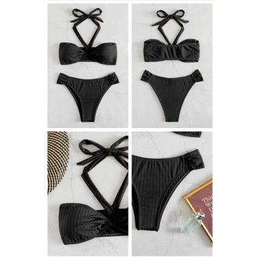 Bikini 2 mảnh nữ Bassi dây đeo cổ tam giác, quần lọt khe - Giá ưu đãi 139.000đ 8