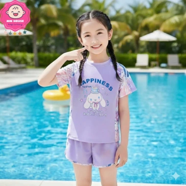 Bikini 2 mảnh, quần 2 lớp in Cinamoll xinh bé gái 10‑42kg dưới 1m5 – 219.000₫ 3
