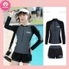 Bikini 2 mảnh tay dài, quần 2 lớp mẹ & bé 38-62kg - Đồ bơi biển du lịch 199k 3