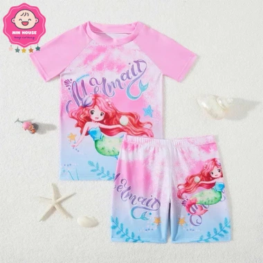 Bikini 2 mảnh tay ngắn đồ bơi bé (19-36kg,