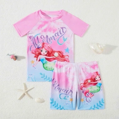 Bikini 2 mảnh tay ngắn đồ bơi bé (19-36kg,