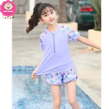 Bikini 2 mảnh tay ngắn, quần 2 lớp cho bé gái 10-38kg - Đồ bơi biển, giá 189.000 VND 5