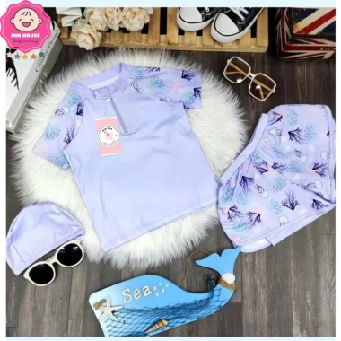 Bikini 2 mảnh tay ngắn, quần 2 lớp cho bé gái 10-38kg - Đồ bơi biển, giá 189.000 VND 6