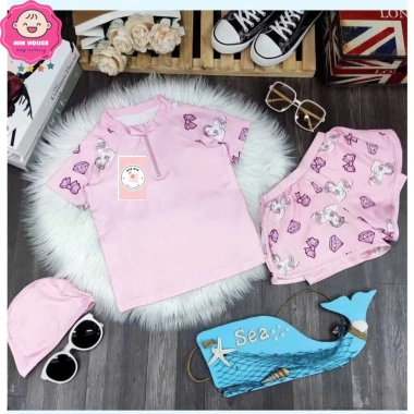 Bikini 2 mảnh tay ngắn, quần 2 lớp cho bé gái 10-38kg - Đồ bơi biển, giá 189.000 VND 7