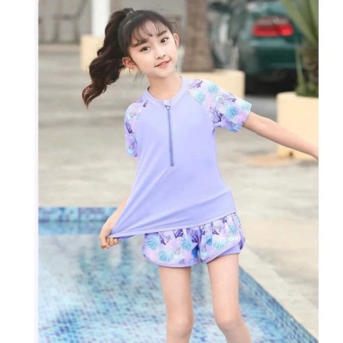 Bikini 2 mảnh tay ngắn, quần 2 lớp cho bé gái 10-38kg - Đồ bơi biển, giá 189.000 VND 9