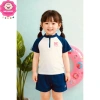 Bikini 2 mảnh tay ngắn, quần 2 lớp cho bé gái 10‑42kg 3
