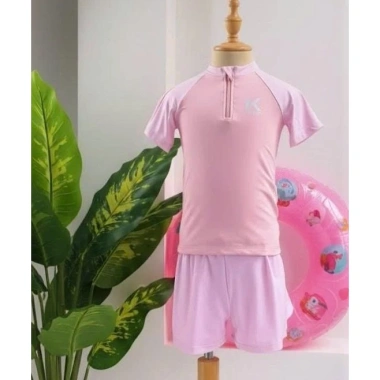 Bikini 2 mảnh tay ngắn, quần 2 lớp cho bé gái 10‑42kg 4