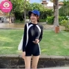 Bikini 2 mảnh viền trắng cho nữ, đồ bơi liền thân size 37-56kg, giảm giá 169k 8