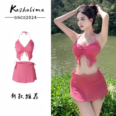 Bikini 3 chi tiết NGOMINH BKN50 Đệm ngực Hở lưng phong cách Hàn - Giá ưu đãi 149k