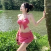Bikini 3 chi tiết NGOMINH BKN50 Đệm ngực Hở lưng phong cách Hàn - Giá ưu đãi 149k 3