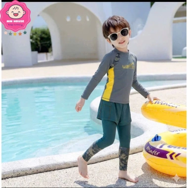 Bikini 3 mảnh áo tay dài + quần dài cho bé trai 10-46kg dưới 1m55 - Giá ưu đãi 289.000₫ 2 Bikini 3 mảnh áo tay dài + quần dài cho bé trai 10-46kg dưới 1m55 - Giá ưu đãi 289.000₫ 2