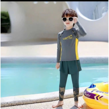 Bikini 3 mảnh áo tay dài + quần dài cho bé trai 10-46kg dưới 1m55 - Giá ưu đãi 289.000₫