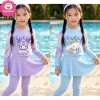 Bikini 3 mảnh áo tay dài quần dài váy cho bé gái 10-44kg dưới 1m55, đồ bơi giá 289.000đ