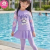 Bikini 3 mảnh áo tay dài quần dài váy cho bé gái 10-44kg dưới 1m55, đồ bơi giá 289.000đ 3
