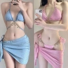 Bikini ba mảnh nhũ bling, quây buộc nàng tiên cá, dây xích kim cương - Âu Mỹ quyến rũ